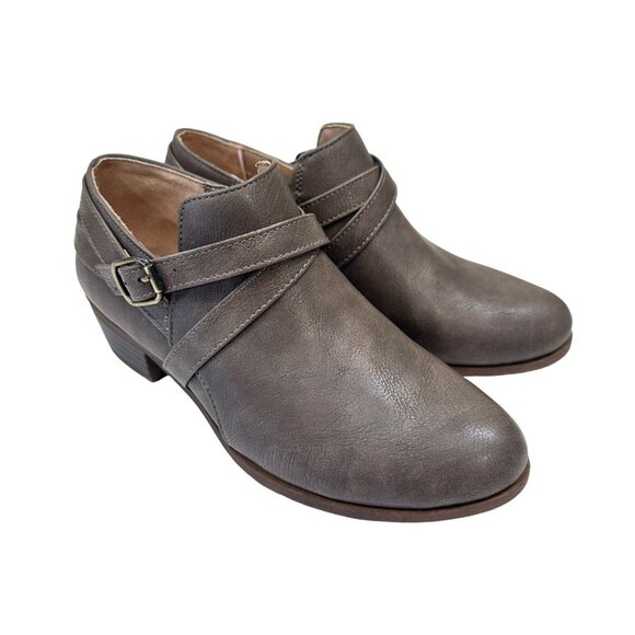 LifeStride Velocity 2.0 Adley Womens Taupe Faux Leather Ankle Booties SZ 6.5M - Picture 10 of 12